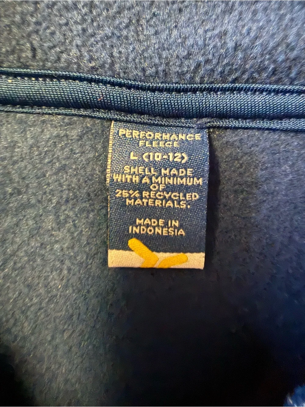 Old Navy Royal Blue Fleece Pullover with White Trim